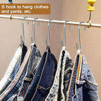 30 Pack Heavy Duty S Hooks Pan Pot Holder Rack Hooks Hanging Hangers S Shaped Hooks for Kitchenware Pots Utensils Clothes Bags Towels Plants -4 Inch