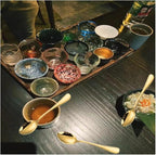 Wesdxc56 Demitasse Espresso Spoons, Mini Coffee Spoon, 5.5 Inches Stainless Steel Small Spoons for Dessert, Set of 6（Gold)