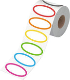 500 Removable Freezer Pantry Canning Labels, 8 Colorful Polka Borders, Water Oil Resistant with Perforation Line for Food Containers Jars Kitchen Restaurant Storage Organization