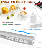 YUSWKO Milk Frother Handheld for Coffee, Rechargeable Drink Mixer with 3 Heads 3 Speeds Electric Coffee Frother Whisk, Gift for Many Occasions and Festival