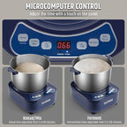 Razorri Electric Dough Maker, 5L 4.5QT Household Dough Mixer with Ferment Function, Microcomputer Timer, Stuffing Blade & Stainless Steel Bowl for Bread, Pizza, Noodles, Dumplings