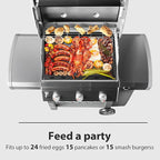 Utheer Ceramic Full Size Griddle Insert for Weber Genesis 300 Series E-310 E-320 E-330 S-310 (2007–2016), Replacement for Weber 7524/7528 – Nonstick,Easy Clean,Rust-Resistant,Even Heat for Outdoor BBQ