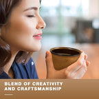 Ceramic Espresso Cups Set of 4, Double Walled Espresso Coffee Mugs for Nespresso Cups, Special glazed Demitasse Cups Expresso Coffee Cup for Espresso Machine (Brown)