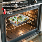 Aluminum Pans with Lids - 50 Pack 2.25LB Capacity Disposable Pans, 8.5”x6” Heavy Duty Tin Foil Pans with Lids for Cake Baking, Cooking, Heating, Storing, Prepping Food