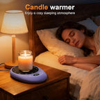 MEION Coffee Mug Warmer for Desk, Coffee Cup Warmer, 4 Temp Settings & 1-12H Timer, Coffee Warmer with Auto Shut Off Smart Gravity Sensor, Beverage & Candle Warmer Coffee Gifts Accessories (Lavender)