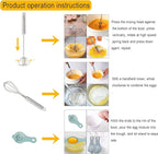 3-Piece Whisk Set with Yolk Separator - Semi-Auto & Manual Cooking Whisks for Baking Mixing, Egg Foaming | Stainless Steel Beating Tools with Ergonomic Handles (3PC Kitchen Gadgets)