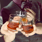 Futtumy Coach Definition Whiskey Glass, Coach Gifts for Men, Basketball Baseball Coach Gifts, Best Gift-idea for Soccer Softball Volleyball-Coach for Graduation Christmas Birthday