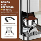 Conical Burr Coffee Grinder Electric, Espresso Coffee Bean Grinder for Home Use Adjustable 48 Grind Settings, 35s Precision Timer, Stainless Steel, Anti-Static for Pour Over/Drip/French Press