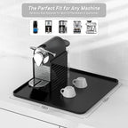Silicone Coffee Mat,16"×16" Waterproof Heat Resistant Bar Mat for Espresso Machine Station Accessories,Non Slip Dish Drying Mat for Kitchen Counter,Home Decor Essentials,Black