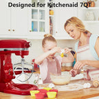 Flat Beater for KitchenAid 7QT Bowl-lift Stand Mixers, Stainless Steel Paddle Accessories for Kitchen aid, Dishwasher Safe