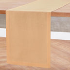 Solino Home Linen Table Runner 72 Inches Long - 100% Pure Linen Peach Table Runner 14 x 72 Inch for Summer - Fete