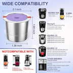 Reusable K Cups Refillable for Keurig: K Cup Reusable Coffee Pods for Keurig 1.0 & 2.0 Coffee Machine, Stainless Steel Coffee Filters - Easy to Clean,Lid-Body Tight Seals,Stratum Flow Tech