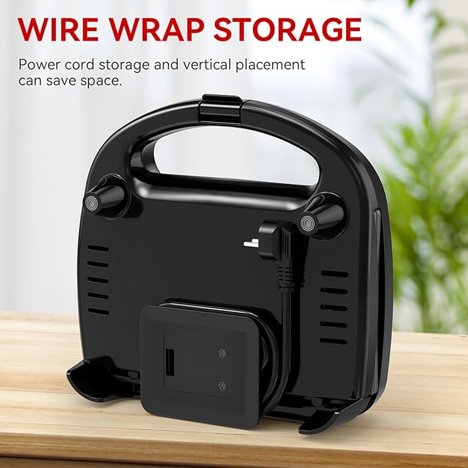 OSTBA Waffle Maker, 2 Slice Non-Stick Waffle Iron, Belgian Waffle Machine with Indicator Lights, PFOA Free, Perfect for Breakfast and Snacks, 750W