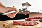 Full Stainless Steel Meat Mallet Tenderizer Tool - Chicken Hammer Flattener, Pounder for Kitchen, Food, Cooking - Dishwasher Safe Meat Beater