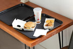 Plastic Cafeteria Trays,Fast Food Serving Trays,13"X17",Set of 6 (Black)