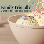 US Acrylic Wheat Straw Unbreakable 28 oz. Stackable Cereal Bowls for Snacks & Ice Cream in Beige Colors (Set of 8) 6-inch Reusable, BPA-Free, Dishwasher Safe Dinnerware, Made in USA