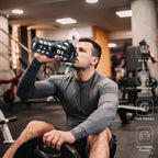 MUKOKO 32 oz Glass Tumbler with Straw,Glass Water Bottles with Time Marker,Iced Coffee Cup with Silicone Sleeve,Motivational Drinking Bottles,Leakproof-Black