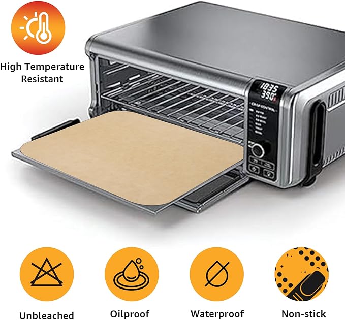 12 inch Air Fryer Parchment Paper Squares, 120 Sheets Unbleached Pre-Cut Baking Disposable Paper Liner for Ninja Foodi Flip S SP101 SP201 SP301 SP351, Cuisinart Toaster Oven