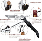 Honoson Wine Keys Opener Travel Wine bottle Opener Waiter Beer Bartender for Home Office Kitchen Restaurant Bar Applications (Black,150 Pcs)