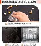 Oven Liners for Bottom of Oven - 2 Pack Large Heavy Duty Oven Mats, 17"x 25" Reusable Matt Liner for Electric, Gas, Toaster Ovens & Grills, BPA & PFOA Free, Kitchen Essentials, Black