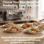 125-Pack 11 3/4" Foil Pie Pans - Extra Deep 1 3/8" Disposable Aluminum Pie & Tart Pans with Full Curl Rim - For Commercial Baking, Batch Cooking, Freezer Storage & Retail Packaging