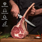 Premium Boning Knife with Sheath & Pocket Sharpener 6 Inch High Carbon Stainless Steel Japanese Fillet Professional Trimming Knife for Meat, Fish, Deboning