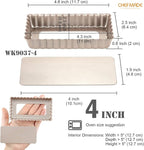CHEFMADE Mini Rectangle Tart Pan Set, 2x4-Inch 4Pcs with Removable Loose Bottom Non-Stick Oblong Quiche Bakeware for Oven and Instant Pot Baking (Champagne Gold)