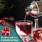 Cocktail Shaker Set, Mixology Bartender Kit 10-Piece Bar Tools Set with Stylish Bamboo Stand, Bar kit: Martini Shaker Muddler Jigger with All Essential Accessory Tools Gifts for Men Dad