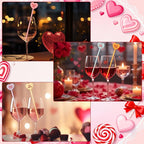 48 Pcs Valentine Conversation Candy Heart Drink Stirrers Reusable Plastic Cocktail Swizzle Sticks Wedding Cocktail Mixers for Bar Engagement Anniversary Valentine Party Supplies