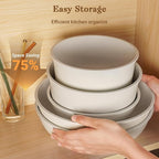 15Pcs Pots and Pans Set Non Stick, Cookware Sets with Detachable Handle, Nonstick RV Kitchen Cooking Tools Removable Handles, Oven Safe, Induction Fast, Stackable Induction Cookware, White