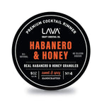 LAVA Premium Habanero & Honey Cocktail Rimmer, All Natural Rimmer Seasoning, Sweet & Spicy, No Silicon Dioxide, with Easy Screw-On Lid - 5oz