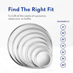 New Star Foodservice 50875 Pizza Pan/Tray, Wide Rim, Aluminum, 10 Inch, Pack of 6