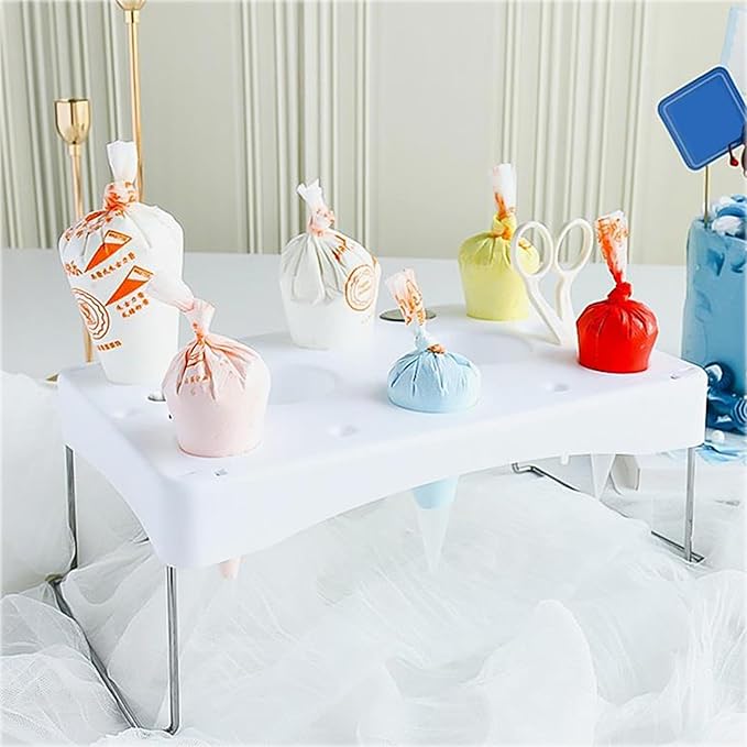 Decorating Piping Bag Holder Cake Decorating Icing Bag Stand 12-Cavity Pastry bag Cake Decorating Tools