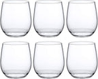 Amazing Abby - Cindy - 14-Ounce Unbreakable Tritan Wine Glasses (Set of 6), Plastic Stemless Wine Tumblers, Reusable, BPA-Free, Dishwasher-Safe, Perfect for Poolside, Outdoors, Camping, and More