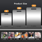 Titanium Cutting Boards for Kitchen, 100% Pure Titanium Cutting Boards, Cutting Board Double Sided Food Grade, Perfect for Sushi, Meat, Vegetables & Meal Prep – Easy To Clean