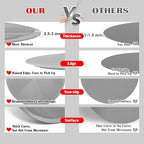 Pack 2,KooMall 12 10 8 Inch Multi-use Microwave Mat, Trivet, Pot Holders, Drying, Baking, Place Mat, Utensils Rest, Silicone Cover Pad for Hot Pot Pan,Plates Dishes Kitchen Counter,Heat Resistant,Gray