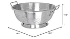 Carlisle FoodService Products 60280 Dura-Ware Standard Weight Commercial Colander, 16 Quart, Silver