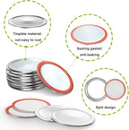 Mason Jar Lids Regular Mouth Canning Lid for Ball, Kerr Jars - 24-Count Split-Type with Leak proof & Airtight Seal Features, Metal - Food Grade Material, Silver/70 MM