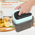 9-Speed Digital Hand Mixer Electric, 400W Powerful DC Motor, Baking Mixer Handheld with Snap-On Storage Case, Touch Button, Turbo Boost, Dough Hooks, Whisk (Ice Blue)