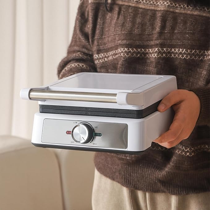 Waffles Maker 2 Slices, Large Square Belgian Waffle Maker, Anti-Overflow Waffle Iron Non-stick Plate, Thick Breakfast Waffle Machine Make Waffles in Minutes, Adjustable Temperature, 1200W