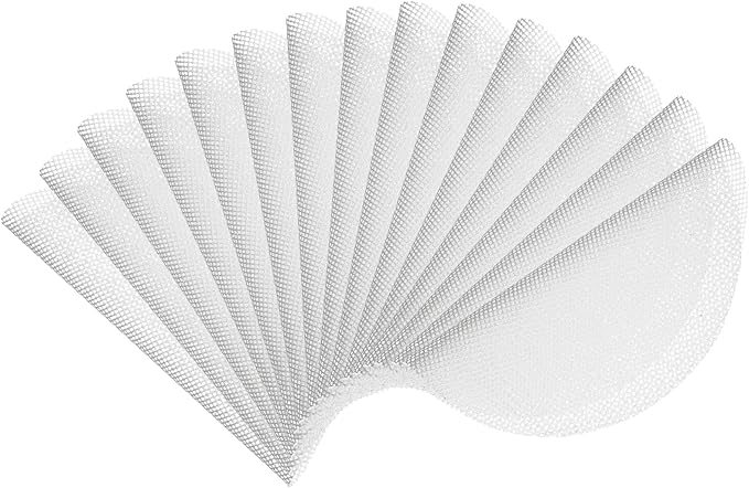 uxcell 15pcs Silicone Steamer Liners, 7.9" Bamboo Steamer Liner Non-Stick Silicone Air Fryer Steamer Liners for Buns Dumplings Pastry Baking White