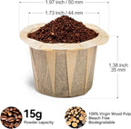 100 Count Fanativita K Cup Coffee Filters Disposable for Keurig Single Cup, Compatible with All Reusable K Cups (Unbleached)