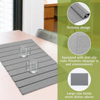 Quick Dry Stone Mat, Stone Drying Mat for Kitchen Counter, Large Dish Drying Mat - Diatomaceous Earth Dish Drying Mats, Modern Fast Dry Pad for Bathroom, 24"x16", DarkGray