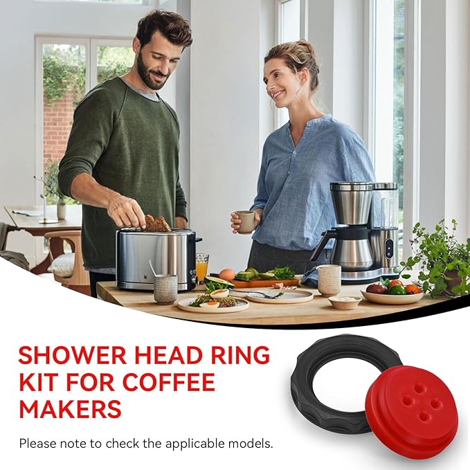 Shower Head Ring and Seal Compatible with Breville Coffee Maker BDC450, BDC400, BDC455, for Espresso Machines & Drip Coffee Makers, Shower Ring Replacement Parts Accessories Kit