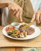 Gold Silverware Set, Ollex 20-Piece Hammered Flatware Cutlery Set for 4, Mirror Polished Stainless Steel Kitchen Utensils included Gold Knives Spoons and Forks Set, Dishwasher Safe