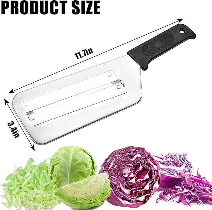 Cabbage Chopper Shredder Quick & Safe Coleslaw Grater for Salad, Sauerkraut Effortless Meal Prep （1 Pack）