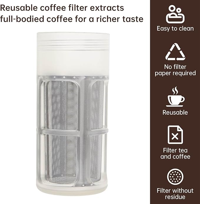 Portable Coffee Maker for Camping & Travel, Aeropress Coffee Maker, Manual Espresso Machine Coffee Press, Large Capacity Hand Brewed Coffee Pot, French Press Espresso Maker, Espresso Press Tool