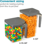 Polder Handle-It Canister, BPA-Free Plastic, Stackable Storage Canister, Air-Tight Food Storage Container, Canister for Kitchen Organization and Storage, 2.75-Quart
