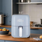Charmi 5QT Air Fryer – Beautiful Retro Design, Stylish Countertop Look, Nonstick & PFAS-Free, Safe Auto Shutoff, Digital Touchscreen, 8 Cooking Presets (Pastel Blue)
