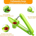 Cherry Pitter Tool;Cherry Remove Heavy Duty Stainless Steel Fruit Core Stoner Seed Cherries Tool With Lock Design For Making Fresh Cherry Jam By Hand; Gold Fruit Spoon & Fork one Set Including